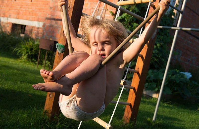 Лиана для прыжков и лиана-качель в детском спорткомплексе