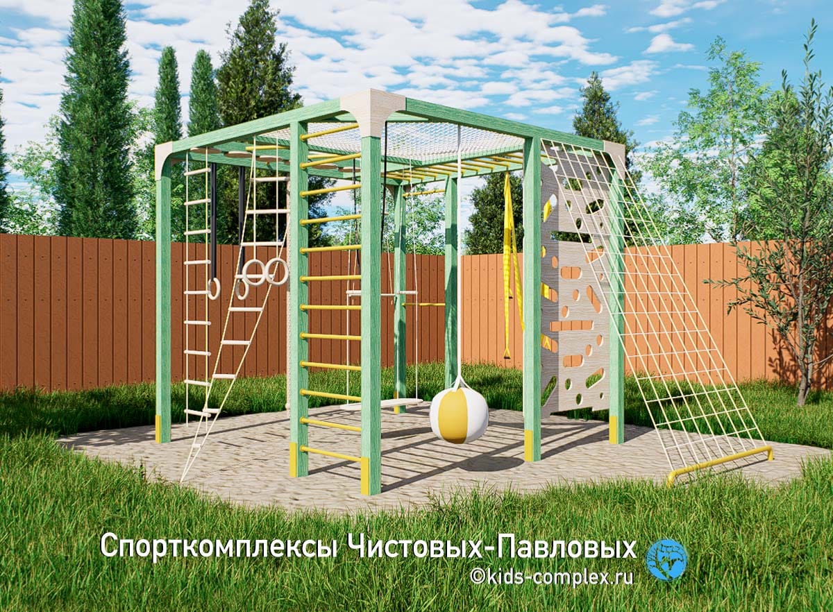 Ниндзя Light 3х3 метра. Универсальный уличный спортивный комплекс для детей и взрослых