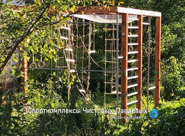 Прототип-1. Уличный спортивный комплекс Чистовых-Павловых 3 х 3,3 метра (дерево & металл)